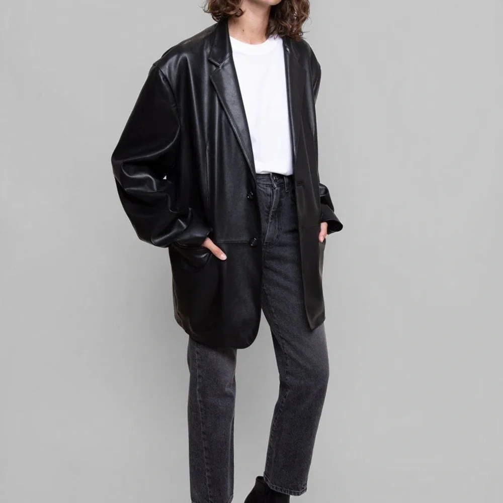 The Frankie Shop Leather Blazer - Picture 3 of 9